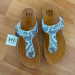 Haute Hippie Beaded Sandals